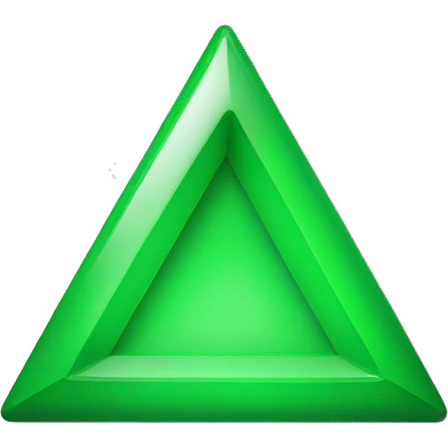 green triangle with the tip of the triangle pointing down emoji