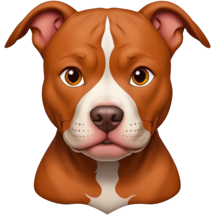 very tattoed pitbull dog with red hair emoji