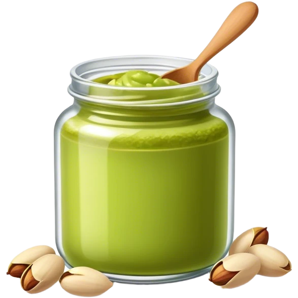 a  single jar of pistachio spread emoji