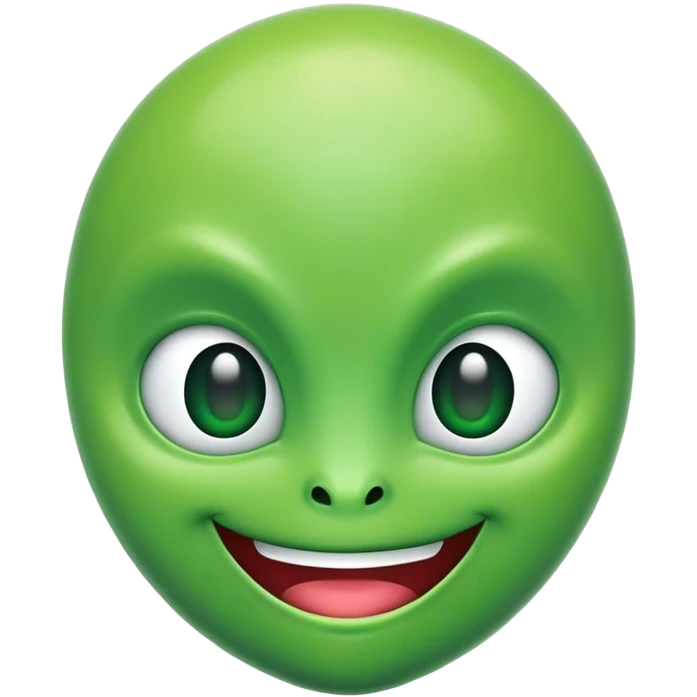 An alien emoji with a green-colored head emoji