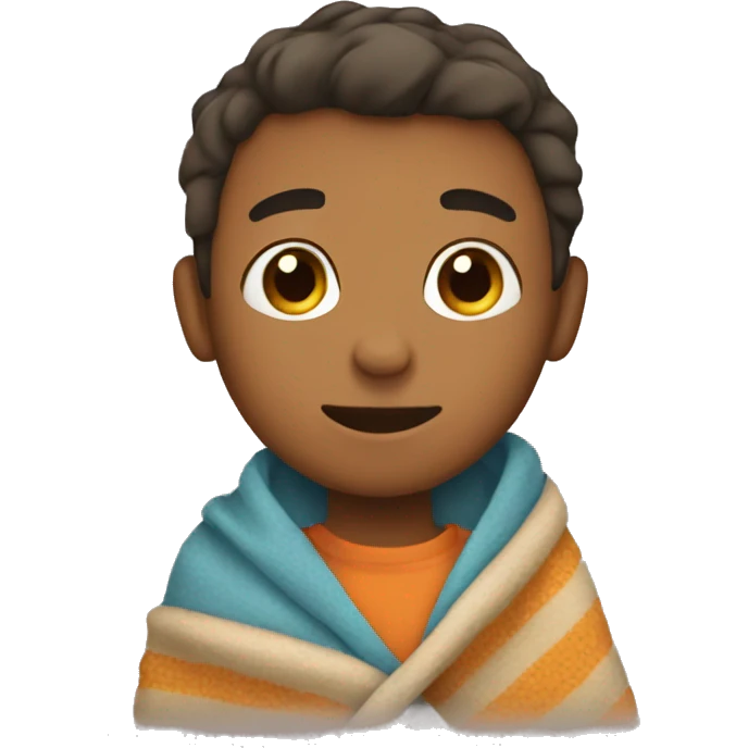 Boy with a blanket emoji