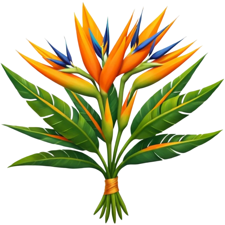 Large Birds of paradise bouquet of flowers  emoji