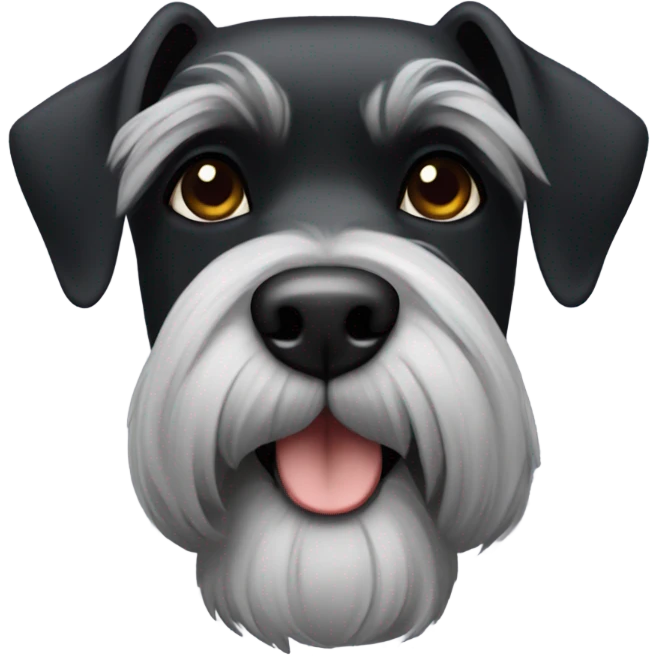 Black schnauzer with no beard  emoji