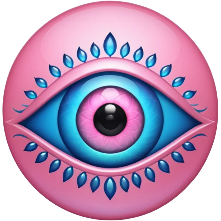 pink evil eye emoji