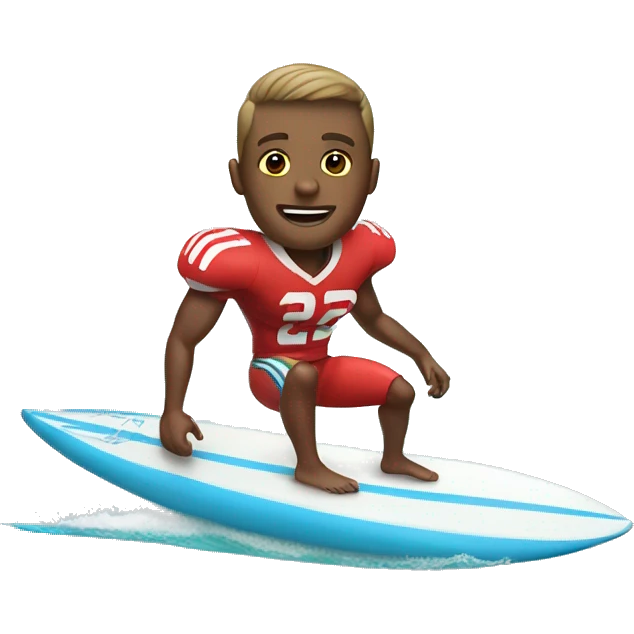 Football player on a surfboard  emoji