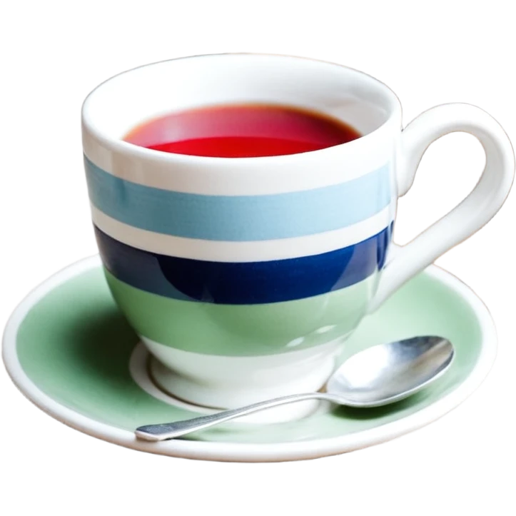 чашка чая с цветами и листьями на фоне emoji