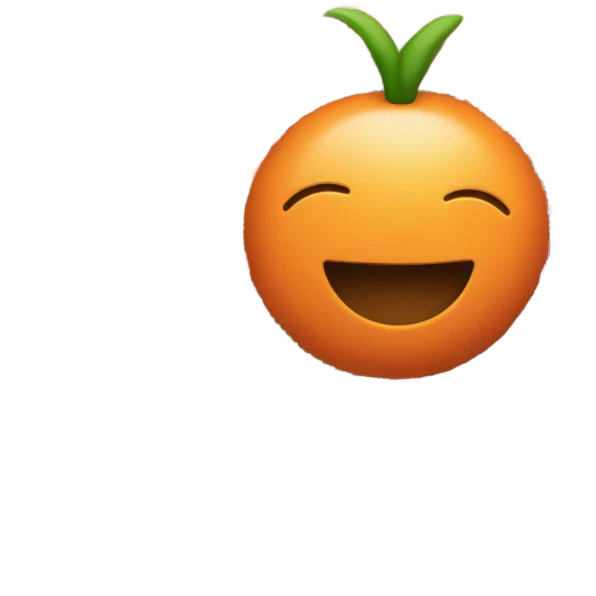 Hippy orange emoji