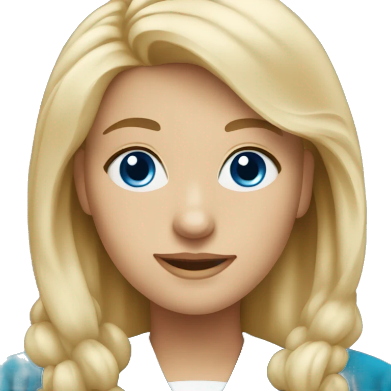 blonde girl blue eyes graduating from university  emoji