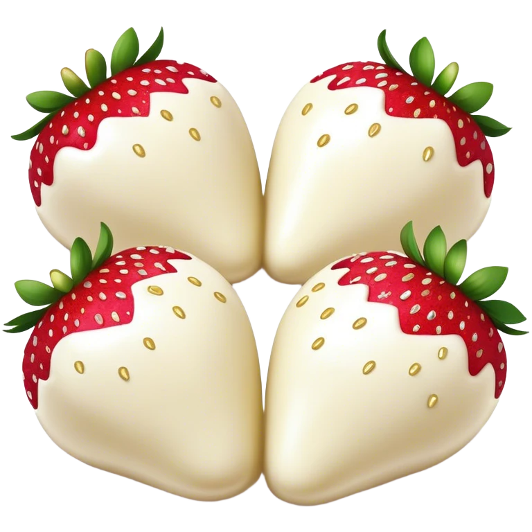 white chocolate covered strawberries with glitter  emoji