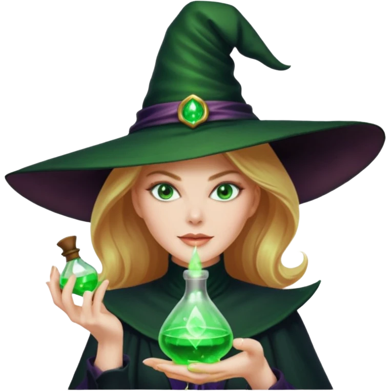 Nicole Kidman making green glowing potion  emoji