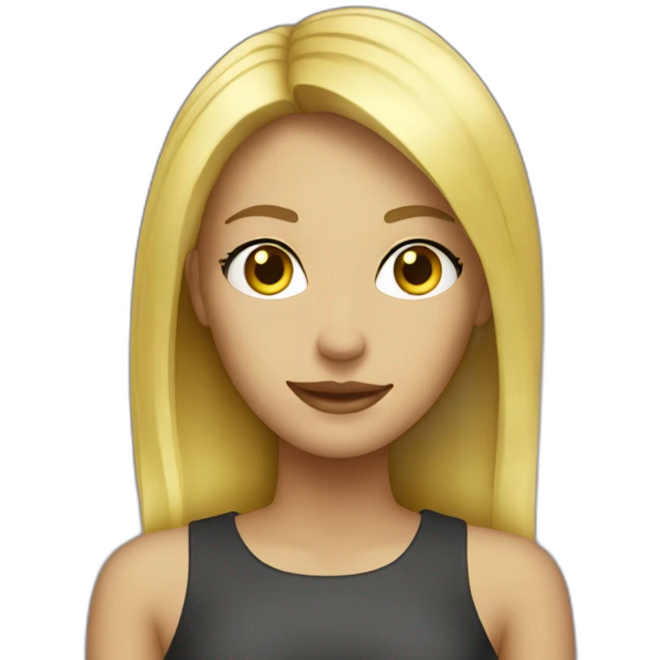 Blonde girl music emoji