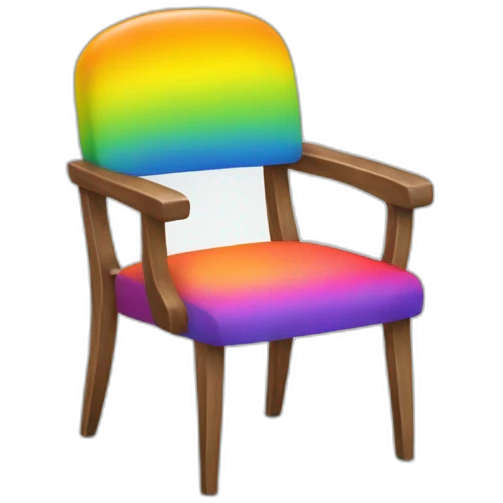 rainbow-chair emoji