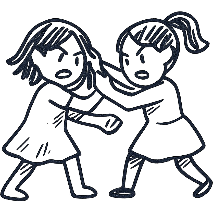 Two girls fighting emoji