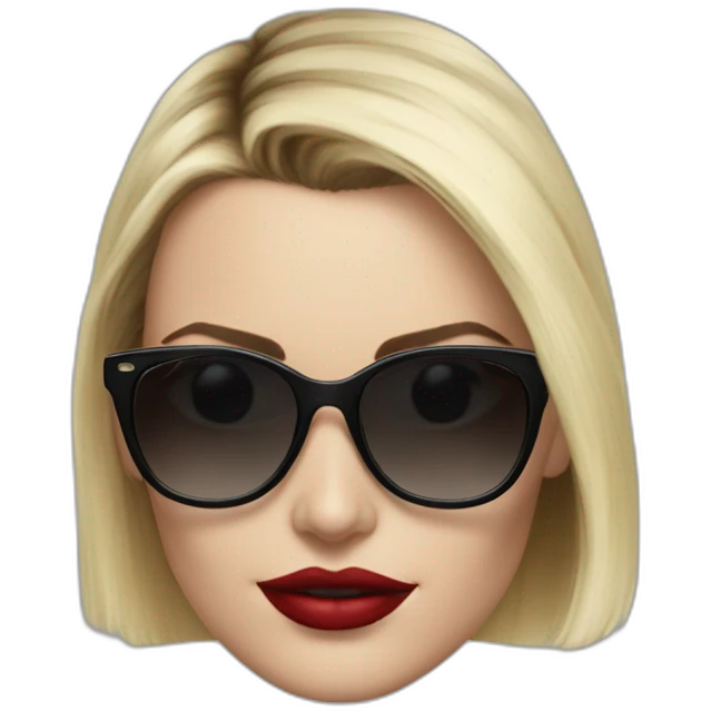 Margot Robbie in dark glasses emoji
