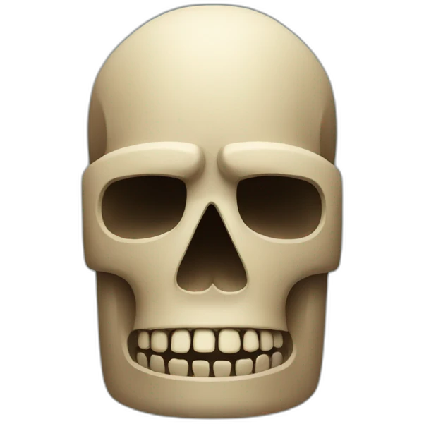 Moai skull emoji