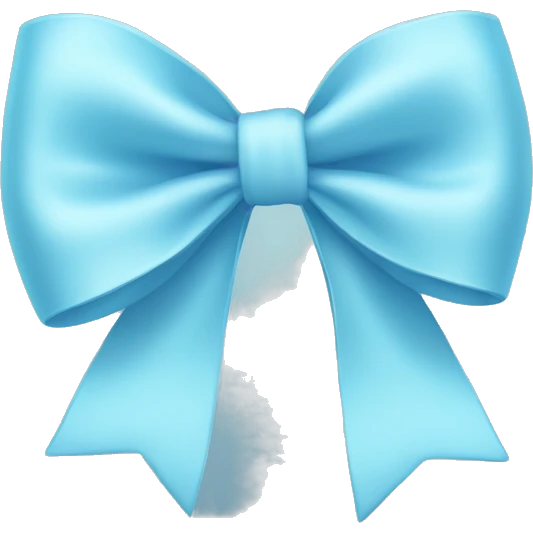 light blue bow emoji