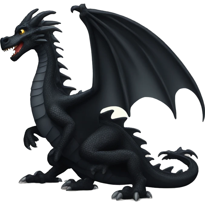Big black dragon emoji