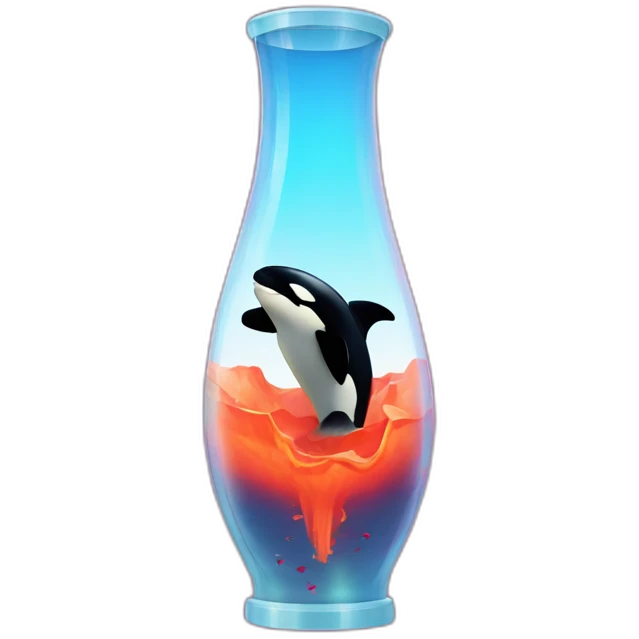 orca trapped inside a lava lamp emoji