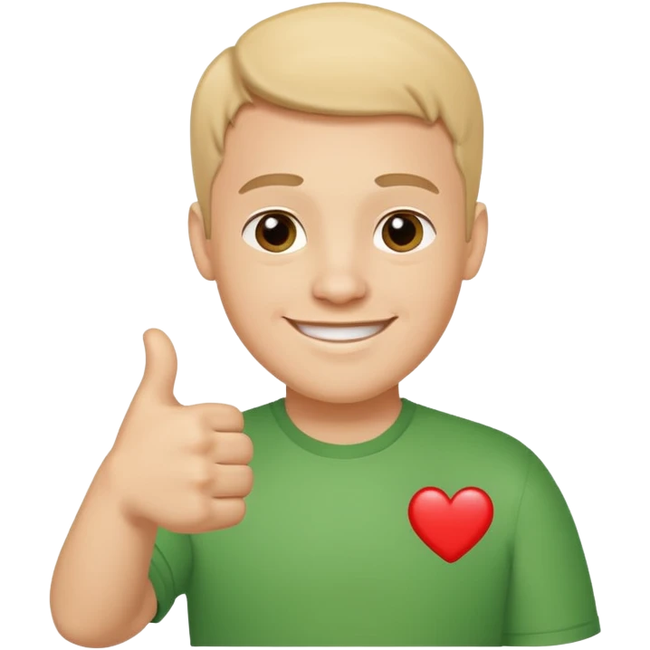 Man with autism with thumbs up emoji