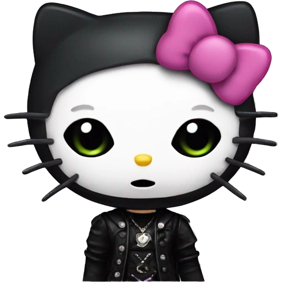 Goth hello kitty  emoji