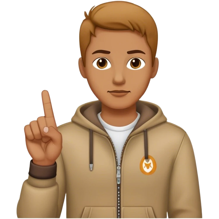 Middle finger with clothes  emoji