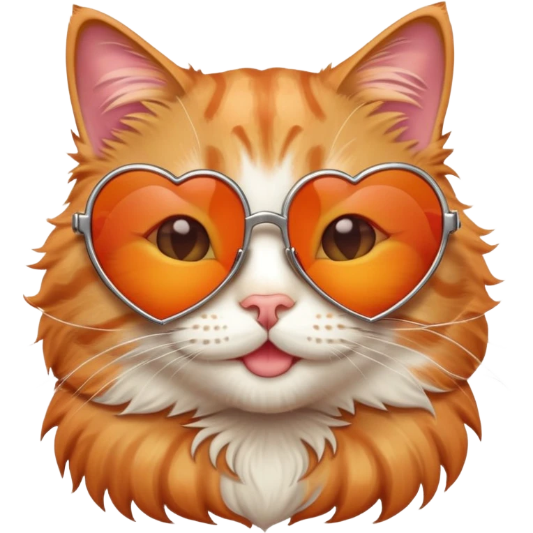 Smiling cat with heart-shaped sunglasses emoji