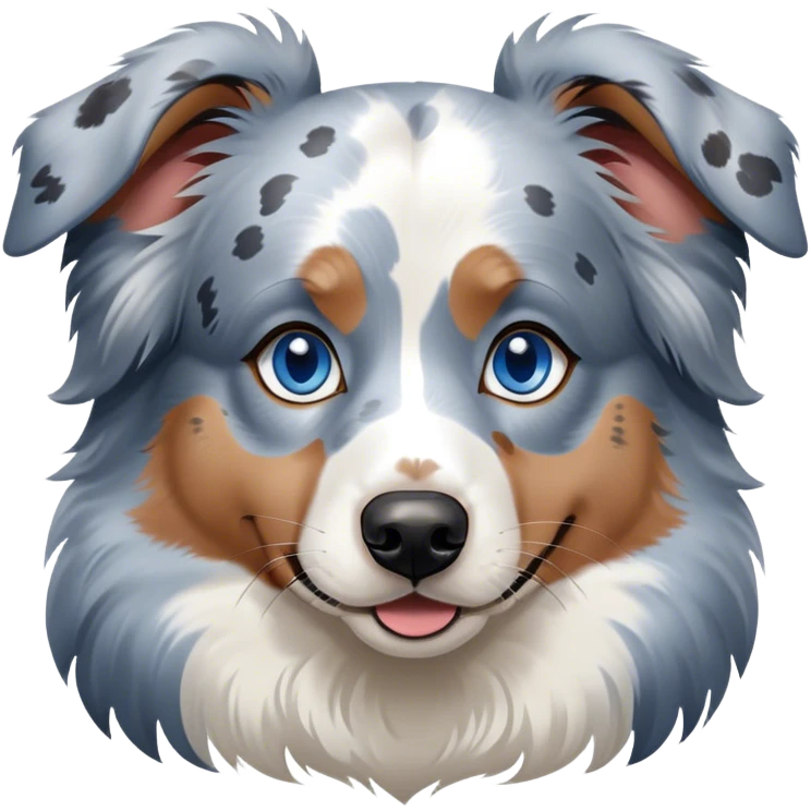 blue merle australian shepherd blue eyes emoji