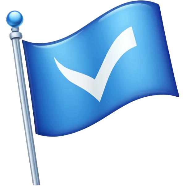 I want to create my own flag. That looks like a verified badge for Instagram. emoji