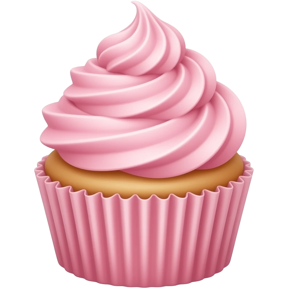 Cupcake with pink icing emoji