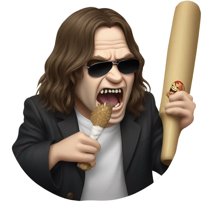 ozzy osbourne biting a bat emoji