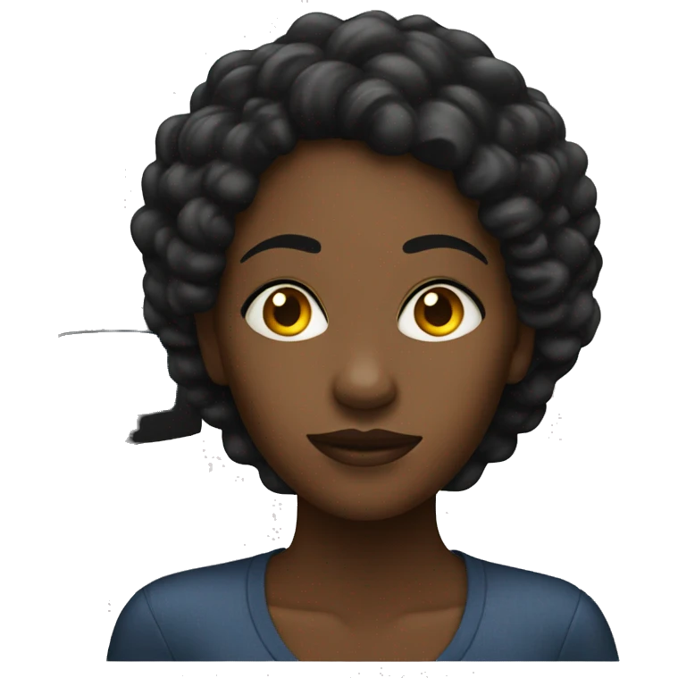 Black woman watching tv emoji