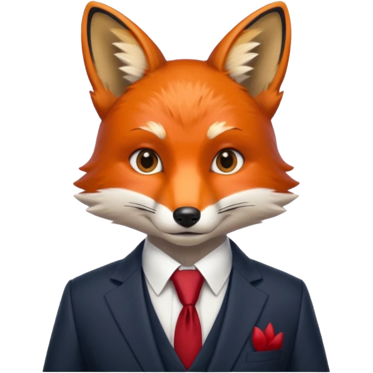 The fox went in a suit
 emoji