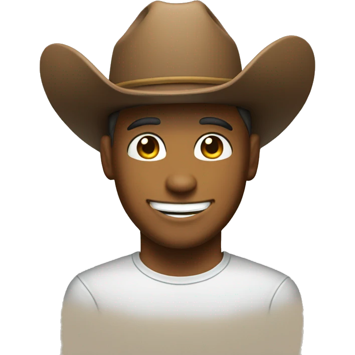 smiling face with trans cowboy hat emoji