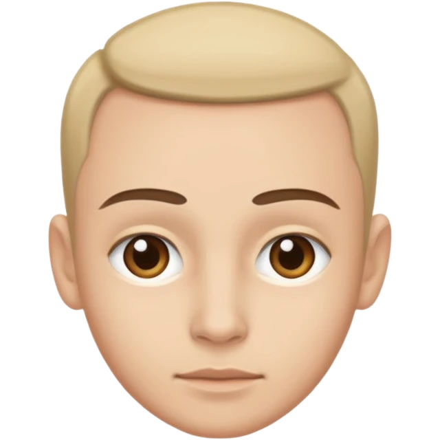 emoji of a human forehead only, showing the area between eyebrows and hairline, simple cartoon style emoji