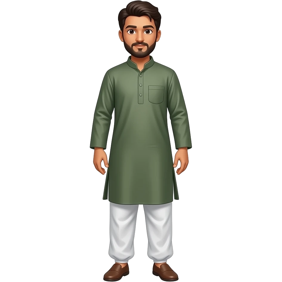 Shalwar kameez emoji with man full emoji