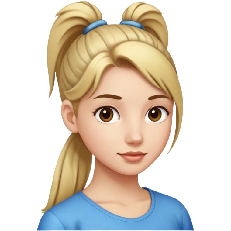 girl with ponytail emoji