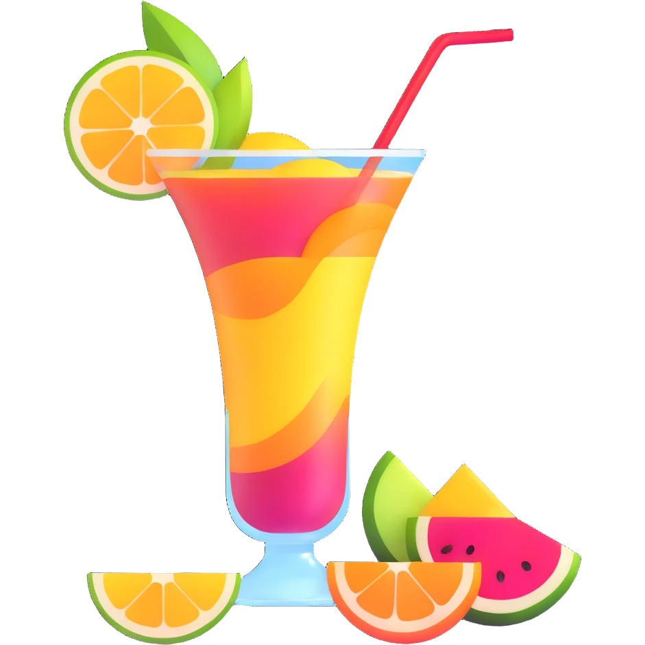 sliced fruit cocktail drink emoji