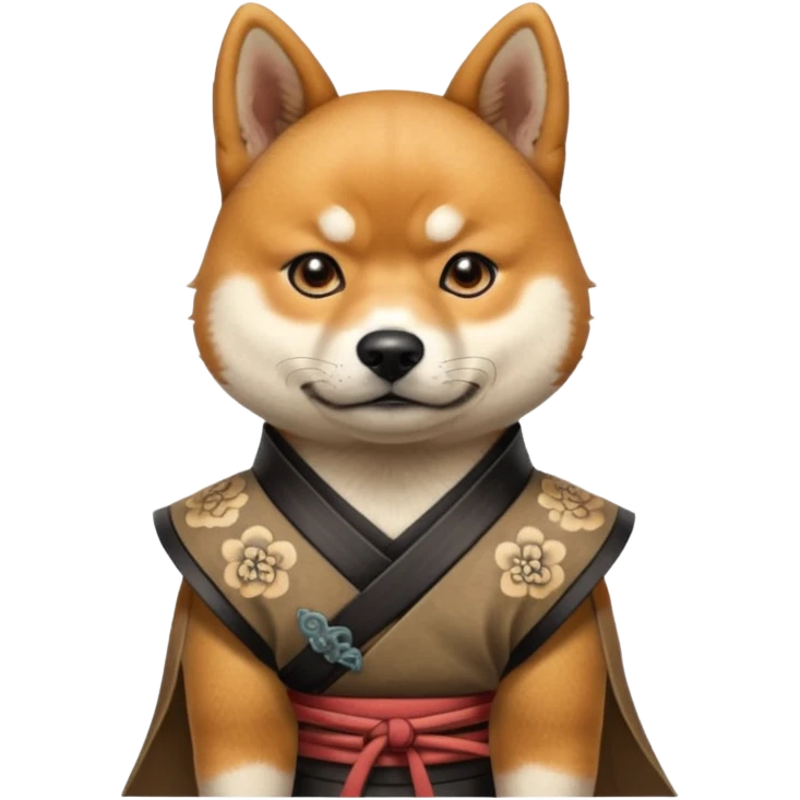 dog japan ancient samurai with tatooed emoji