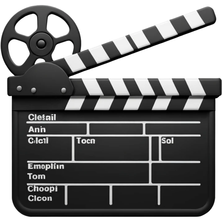 film clap black and white emoji