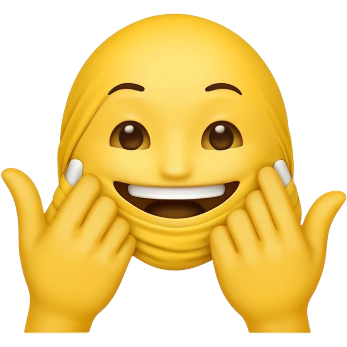 Emoji face covering mouth with hand emoji