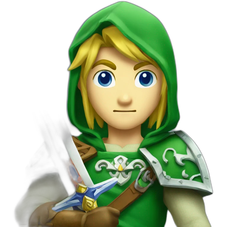 Link from Legend of Zelda with Master Sword emoji