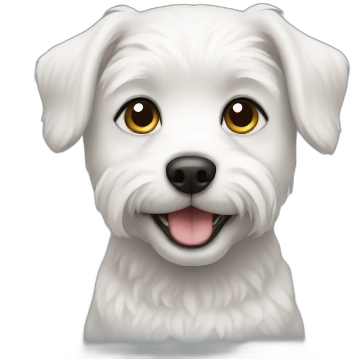 Small white dog emoji