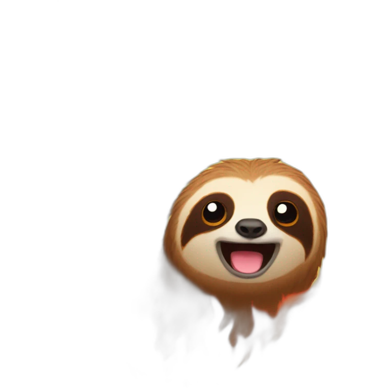 sloth on fire emoji