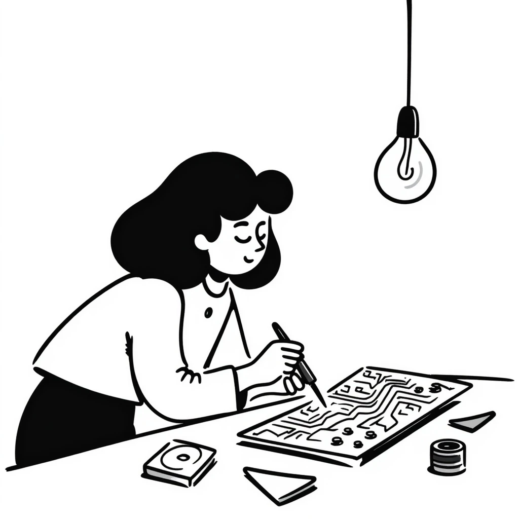 Woman prototyping emoji