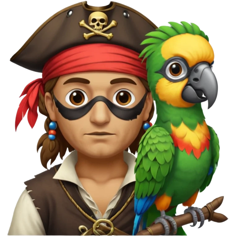 pirate and parrot emoji