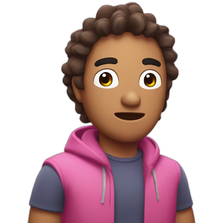 a pink fall guys character emoji