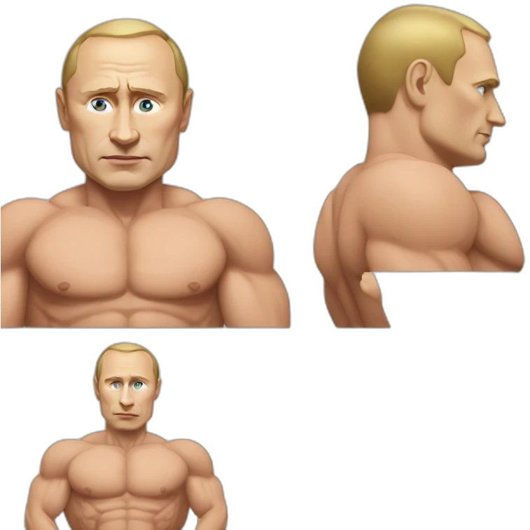 vladimir putin ultra muscular leader emoji