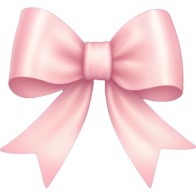 Pastel light pink ribbon bow  emoji