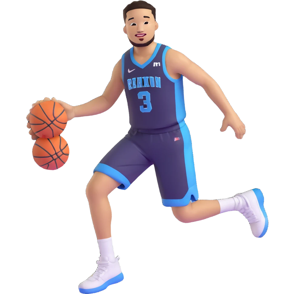 Jalen Brunson basketball celebration, holding a basketball emoji