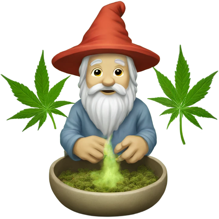 Pot gnome spiritual weed cannabis  emoji